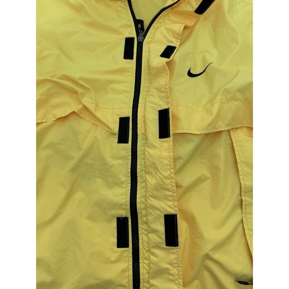 Vintage Nike Climafit Tech Jacket Men's XL Yellow Packable Hooded 90s - Picture 6 of 13